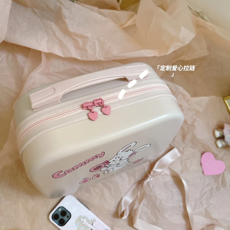 Kawaii Mikko Cat Suitcase Lportable Travel Suitcase Collect Rganize Daily Necessities Arge Capacity Girls Gift Makeup Case Bag