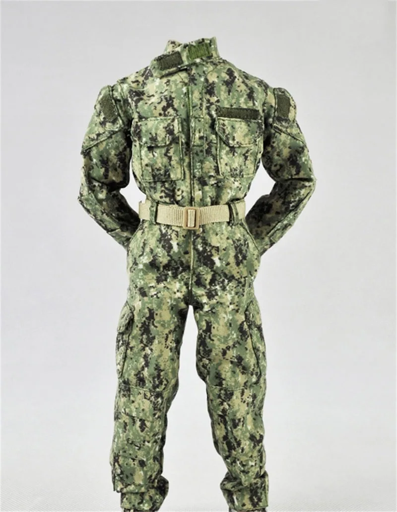 1/6 Scale Male Soldier Army Rangers Clothes Marine Corps Special Battle Camouflage Combat Uniform for 12‘’ Action Figures Body