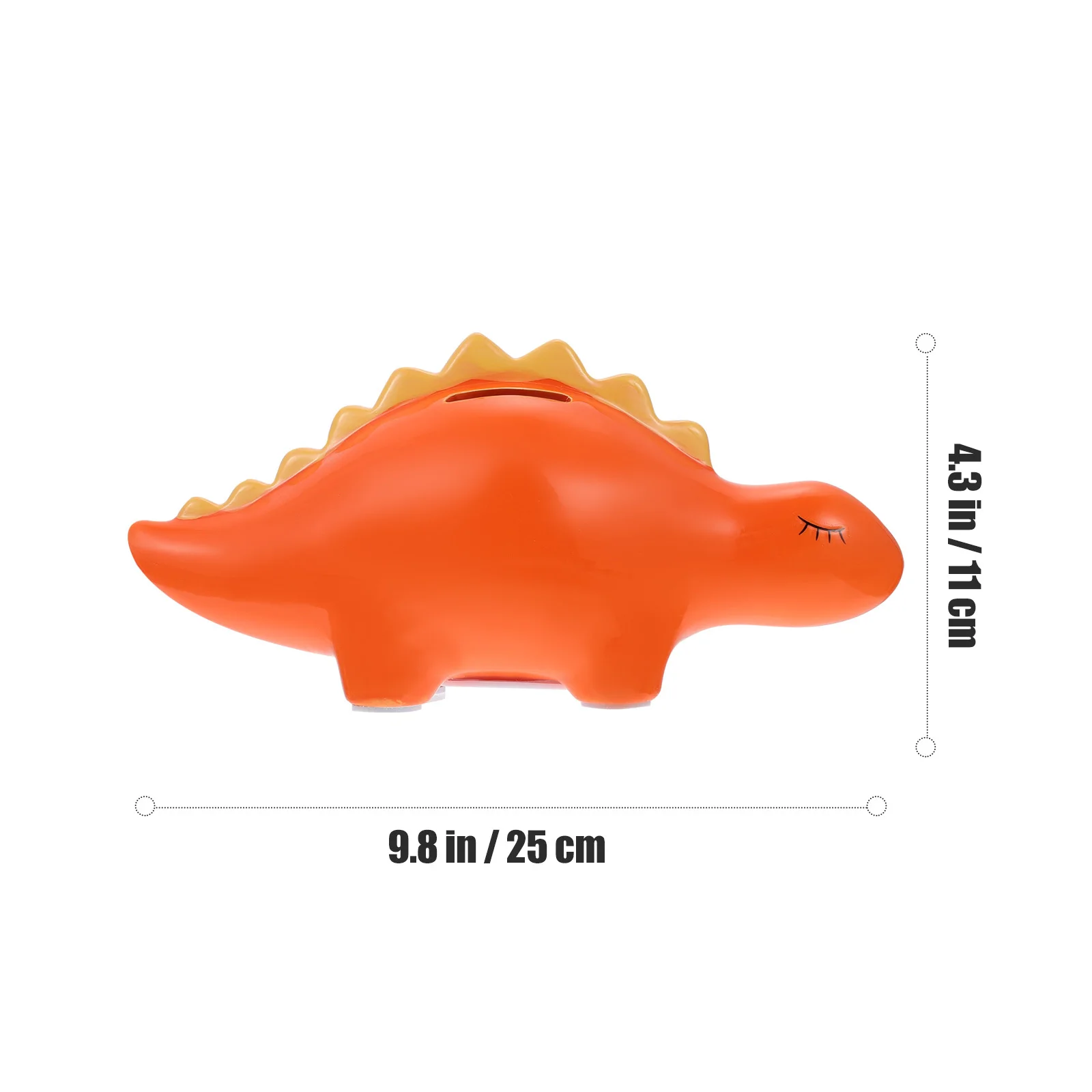 Abaodam 1pc セラミック恐竜貯金箱オレンジ動物貯金おもちゃかわいいコンテナ置物プレイセット