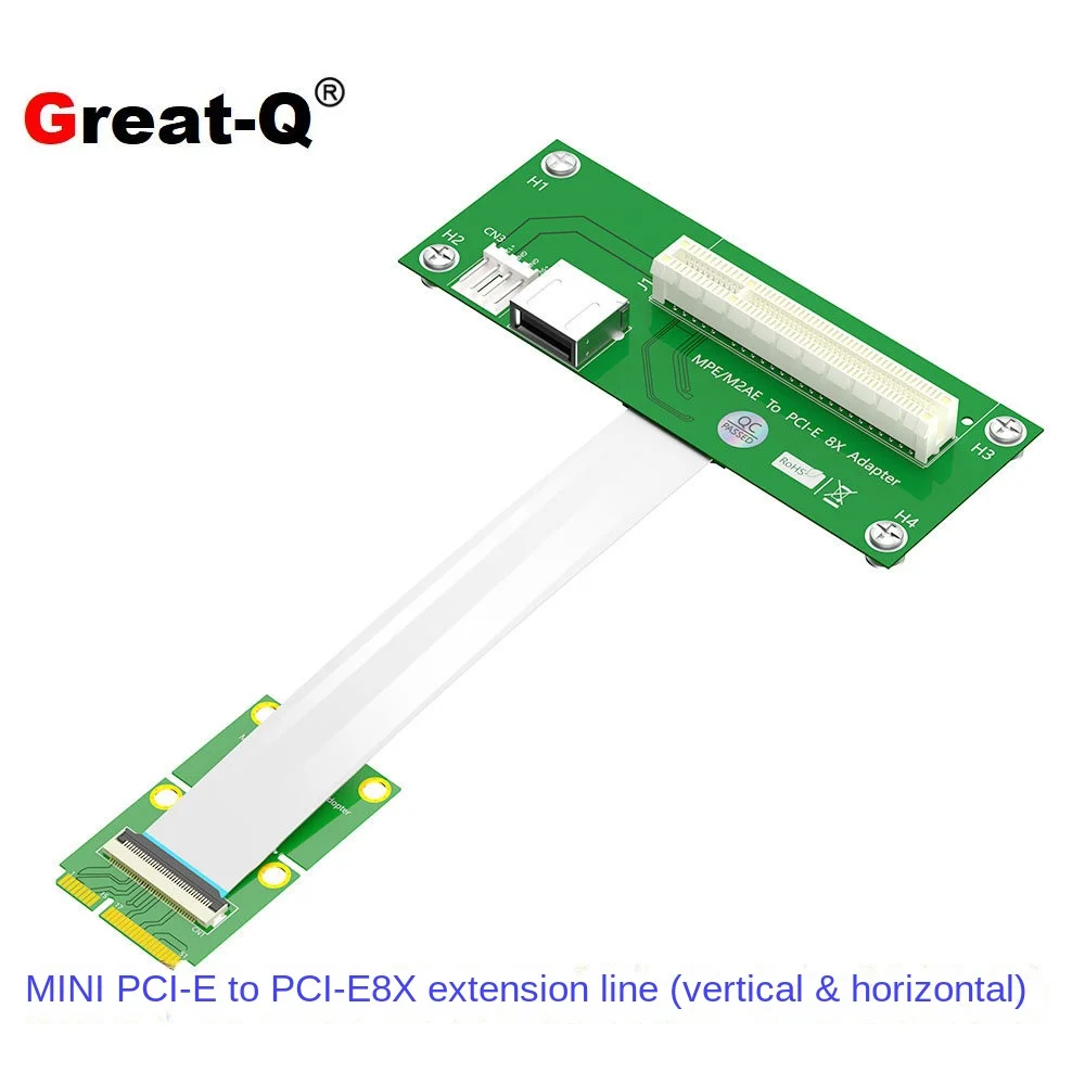 Mini PCI-E to PCIE 8X extension cable adapter, expansion card, desktop computer, laptop