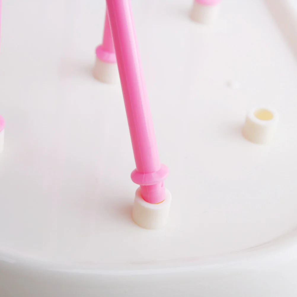 

Baby Bottle Drying Rack Pink Compact Eco-Friendly Plastic Bottle Dryer Stand Flexible Tree-Shaped Holder For Cups