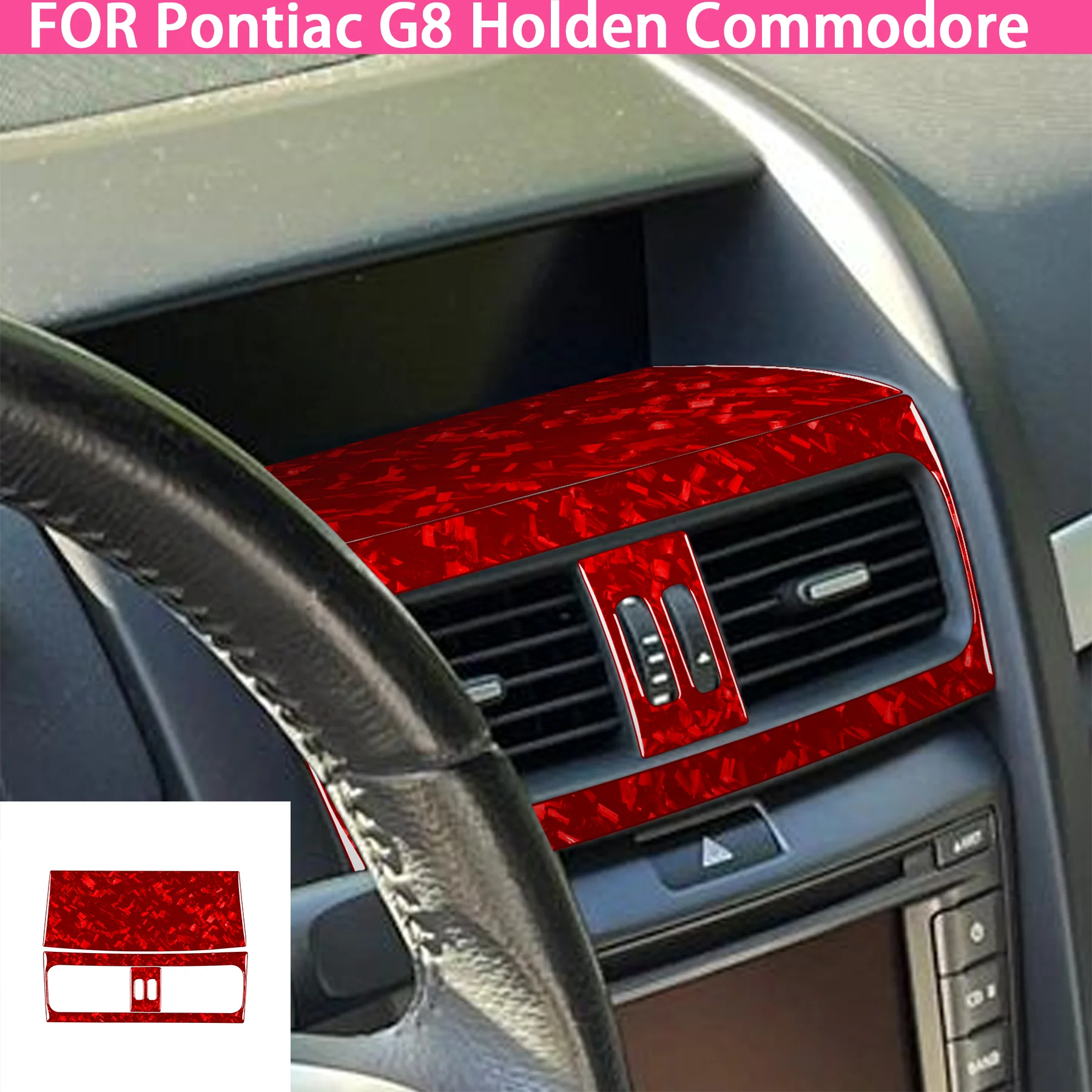 

Forged Carbon Fiber Car Central Control Air Outlet Display Screen Accessories Sticker FOR Pontiac G8 08-09Holden Commodore 06-12