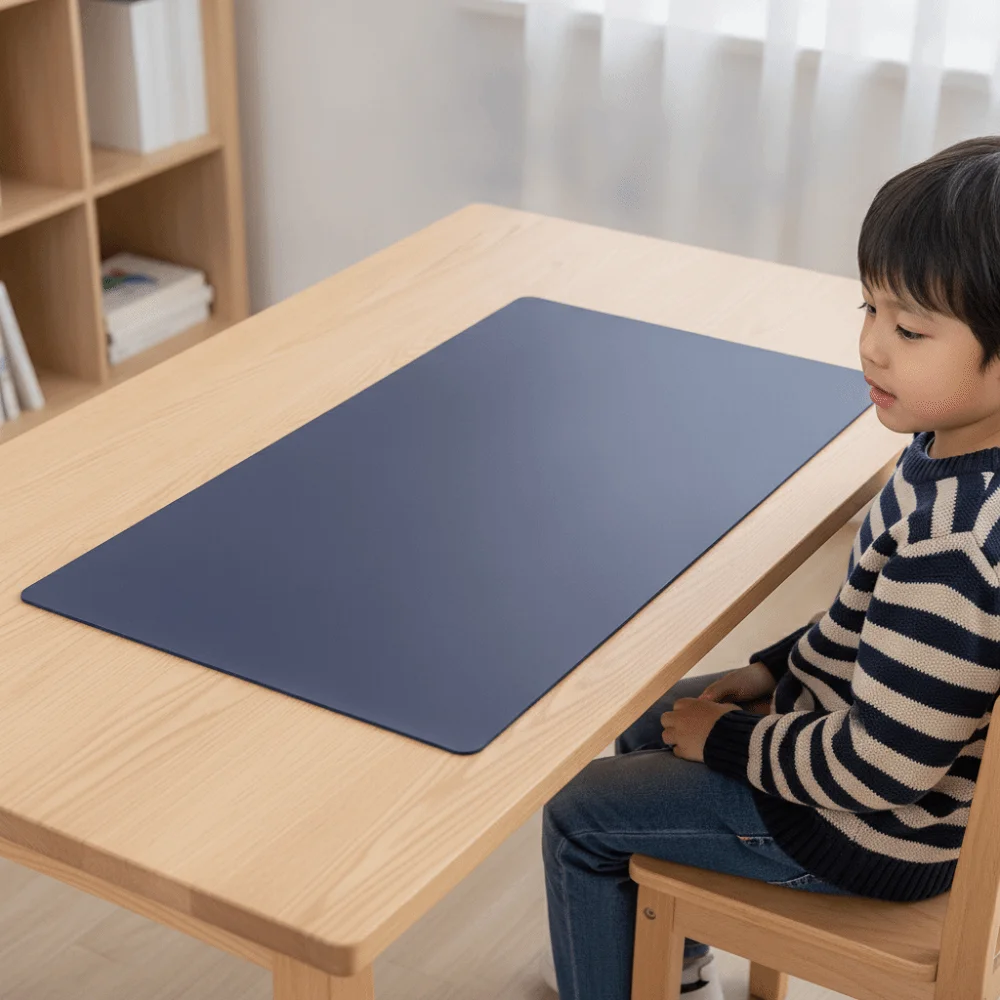 Desk Mat Leather Writing Pad Waterproof Large Table Protector Cork Minimalist Keyboard Mat Study