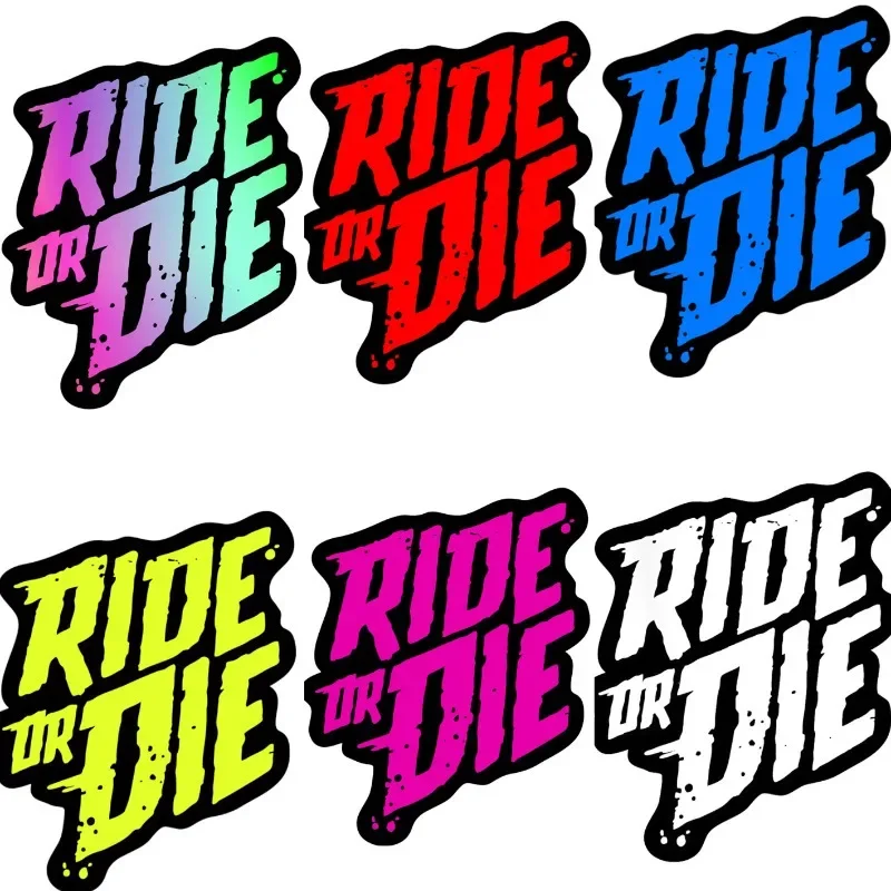 2-Pack RIDE OR DIE Waterproof Vinyl Bike & Motorcycle Frame Stickers - Bold Fonts for Mountain Bikes, Motorcycles, DIY Custom,