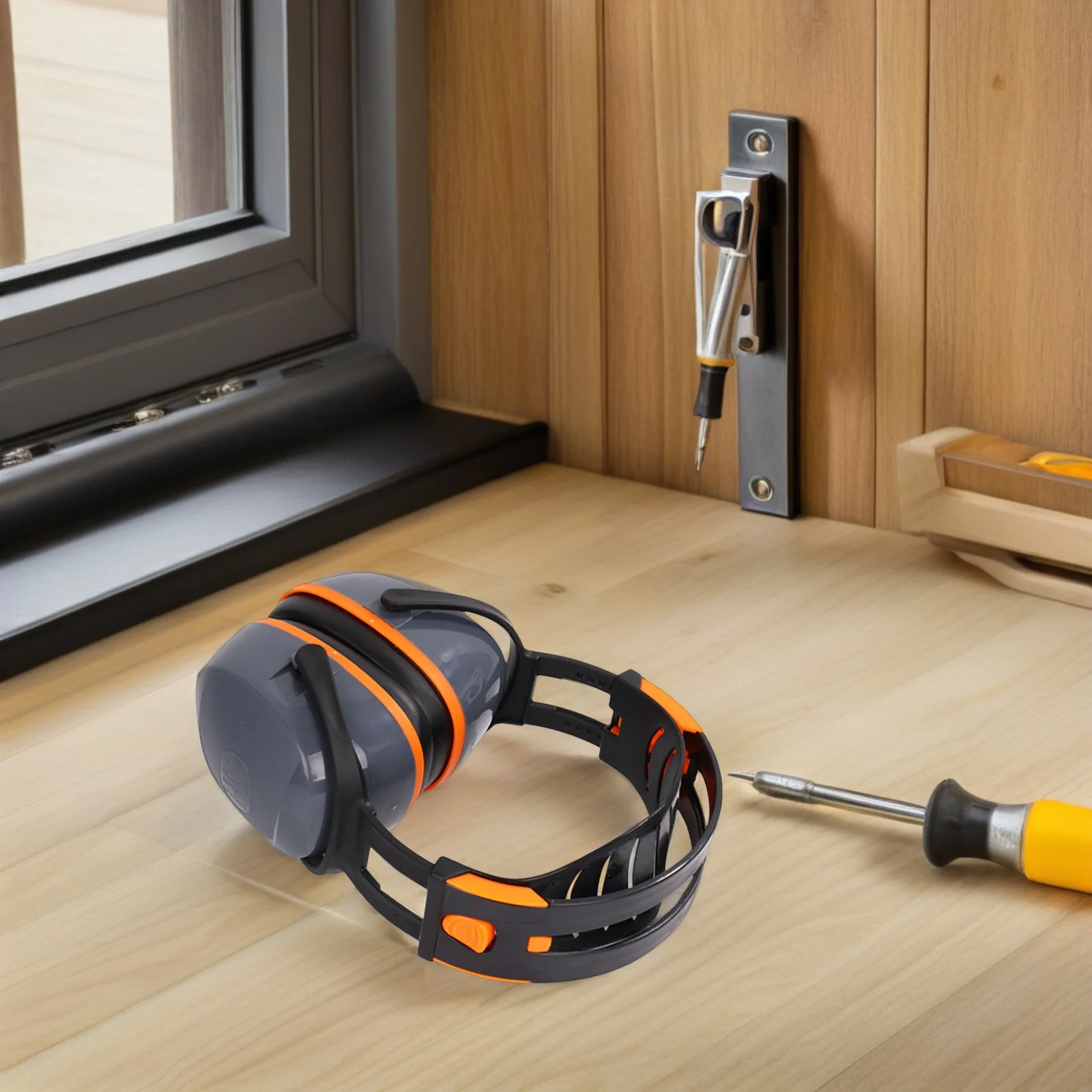 Auriculares insonorizados con cancelación de ruido, auriculares ABS sobre la oreja, protección auditiva cómoda para el trabajo, fábrica, ambiente fuerte