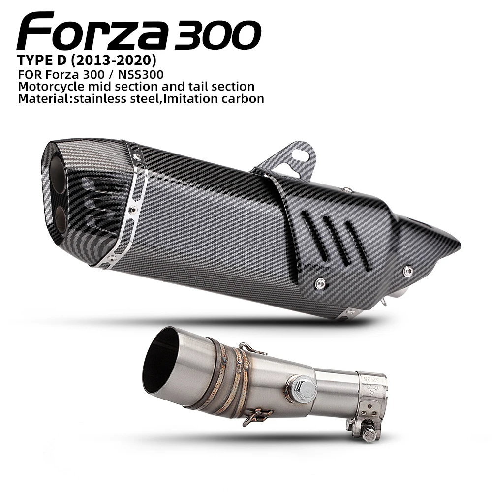 

Выхлопная система Slip-on для мотоцикла FORZA300 FORZA 300 2013-2020, модифицированная соединительная труба (Mid Link Pipe)