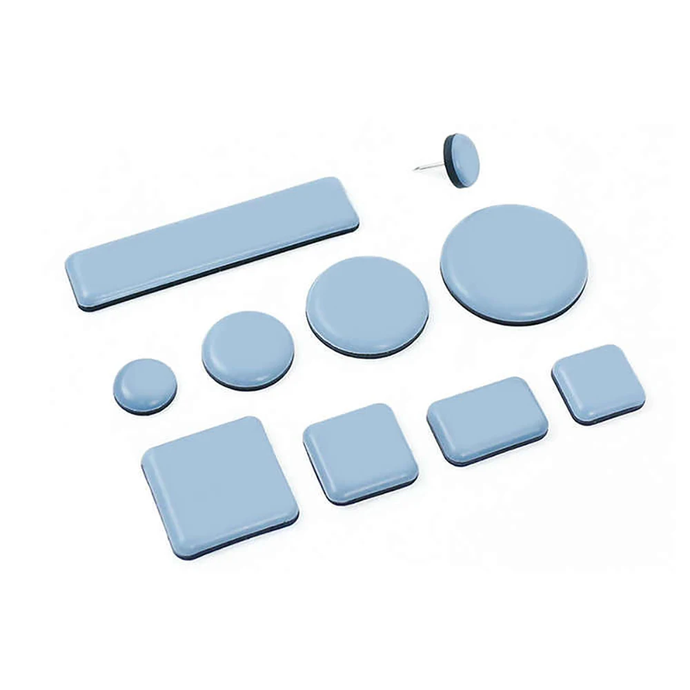 8Pcs Plastic Sliding Foot Pad Round/Square White Furniture Leg Protection Pad Slide Wear-Resistant Floor Protection Foot Cover