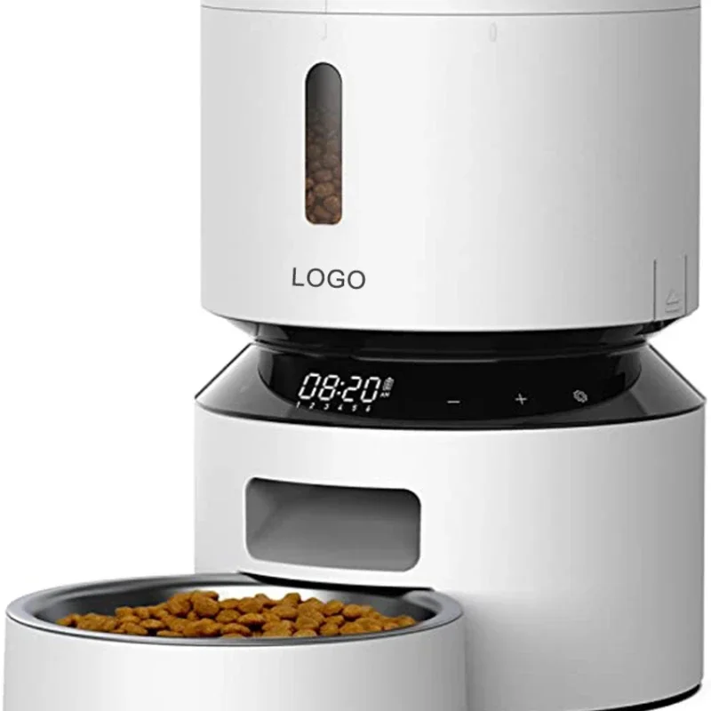

Hot SalesAutomatic Pet Feeder Pet Dry Food Dispenser Triple Preservation With Stainless Steel Bowl & Twist Lock Lid