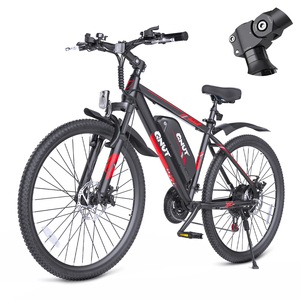 QNUT VICTOR 2.0 Pro Electric Bike For Adults 21 Speeds Gear 26" Electric Mountain Bike, 750W Peak, 20MPH, 36V 10.4Ah Removable Battery, Aluminum Frame, UL 2849 Certified Urban Commuting Ebike
