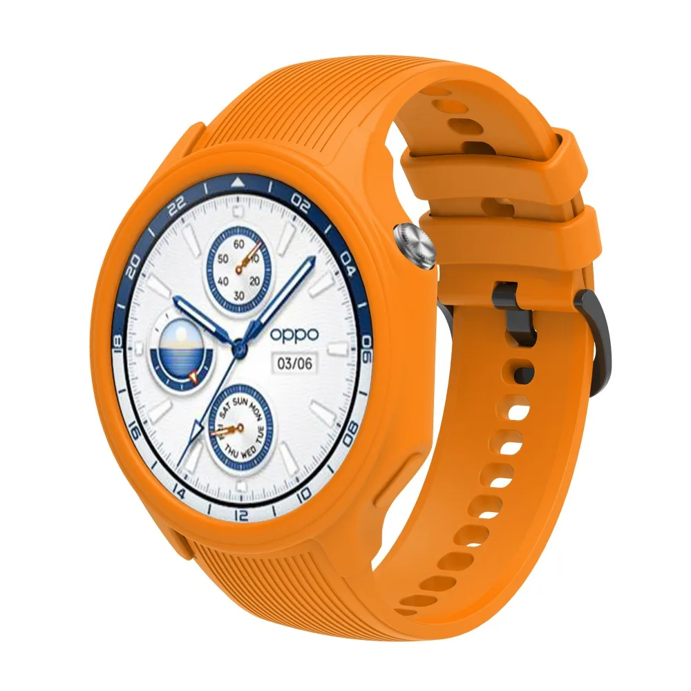 Silicone Protector Case Colorful Fall Prevention Shell Bumper Frame Shockproof Scratch-resistant for Oppo Watch X/OnePlus Watch2