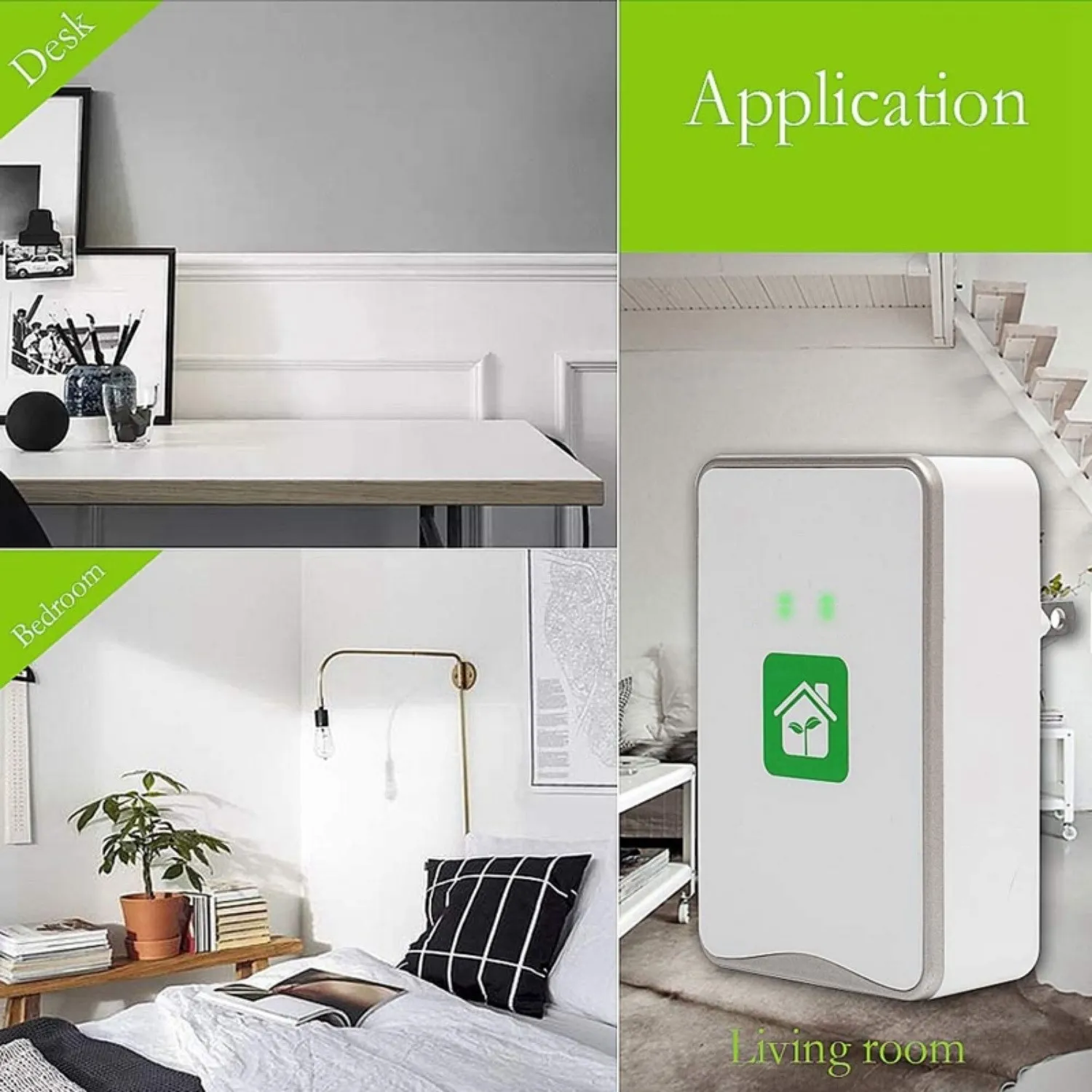 Pembersih Udara Dapat Ditancapkan Baru Generator Ion Negatif Pembersih Ionizer Tanpa Filter Bersih, Polutan, Cetakan, Bau-Steker UE