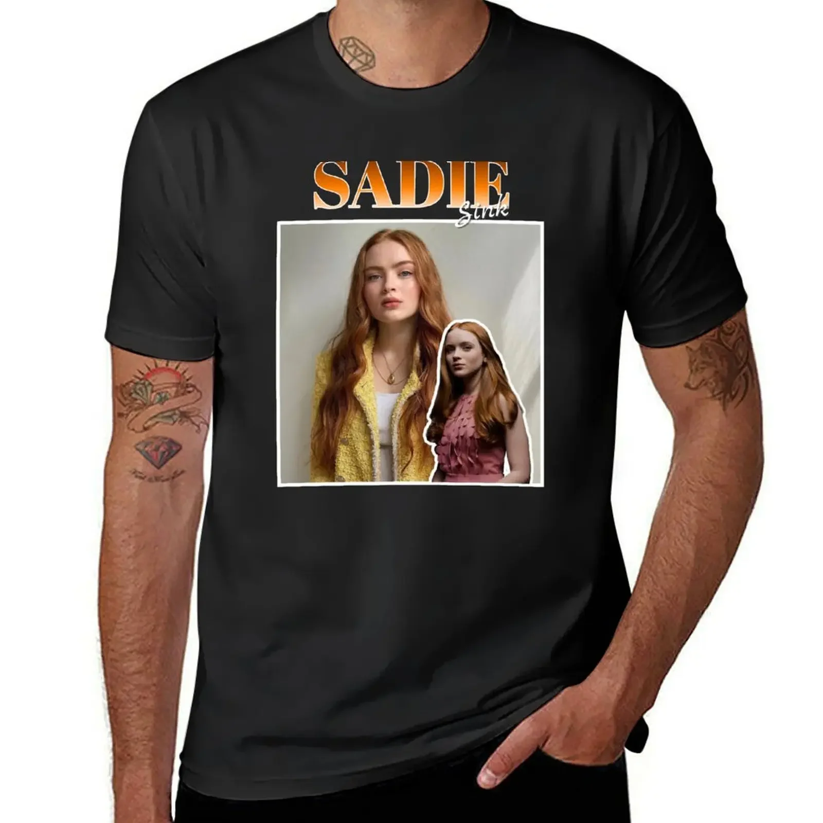 Sadie Sink T-Shirt oversized t shirt shirts graphic tees tops rapper graphic tees mens big and tall t shirts