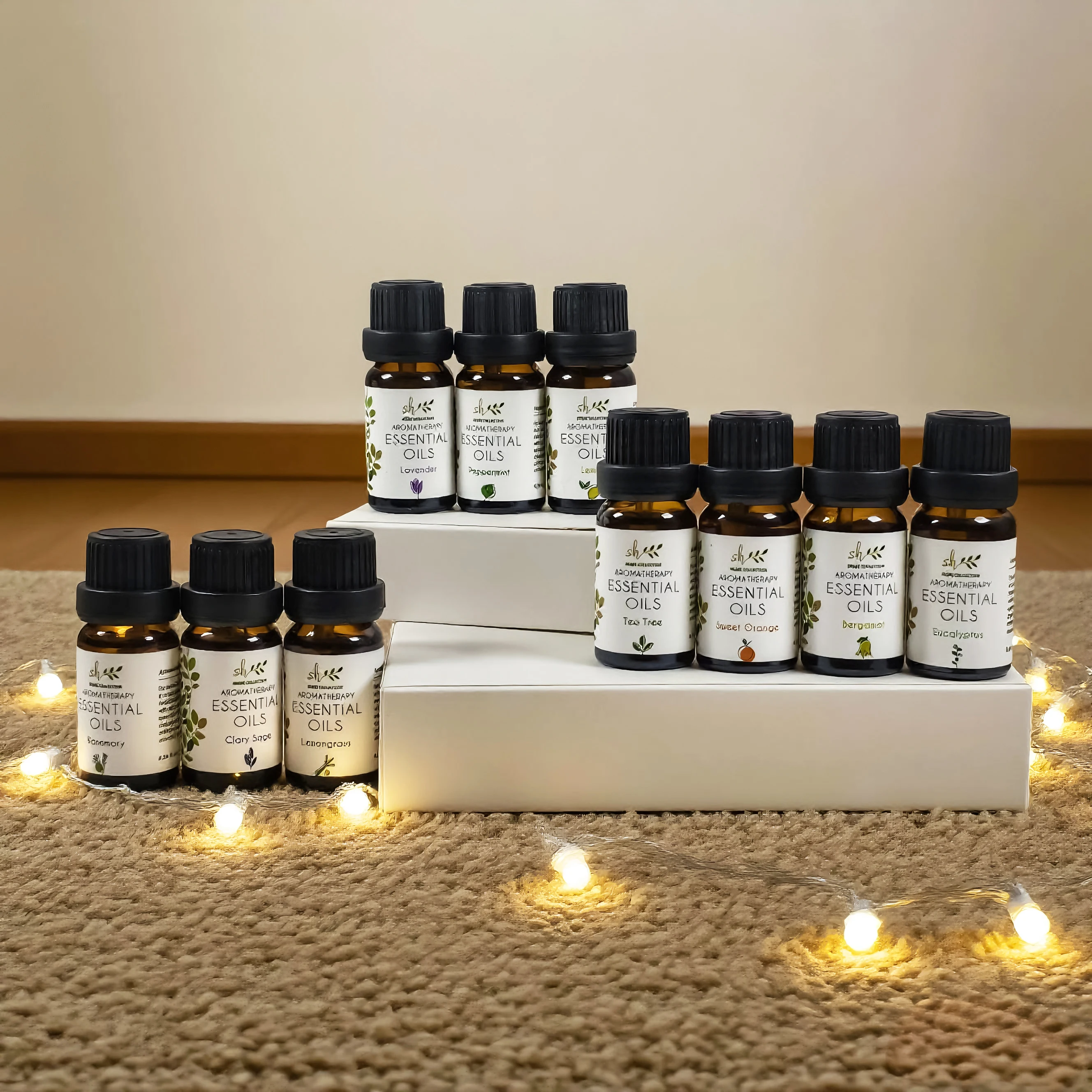 10Pcs&6pcs Essential Oil Gift Set, for Diffuser, Humidifiers, Skin Care, Massage, Fragrance Oil Scent for DIY Candle Soap Making