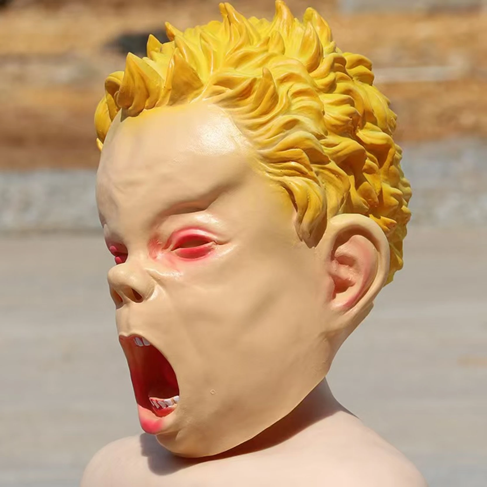 realistic halloween mask for children Mask sleepy child Face mask cute funny Costume Halloween Accessories