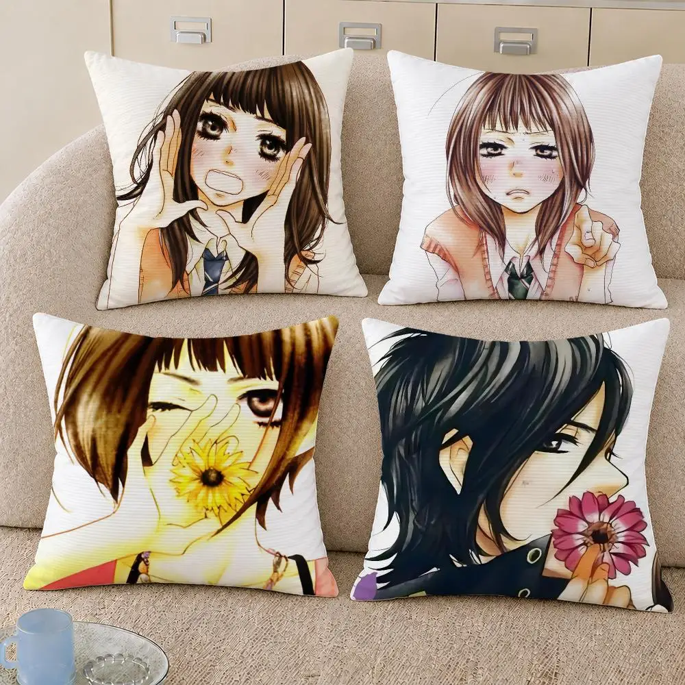 Anime Say I Love You Mei Tachibana Cushion Cover Decorative Pillowcase Soft Short Plush Cozy Durable Sofa Home Decor Items Gift