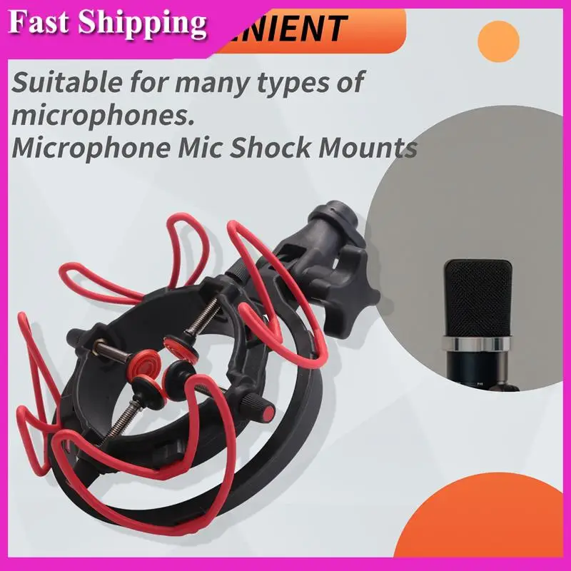 

Чувствительный универсальный амортизирующий кронштейн для микрофона, регулируемая подставка для микрофона для всех размеров на 18–57 мм