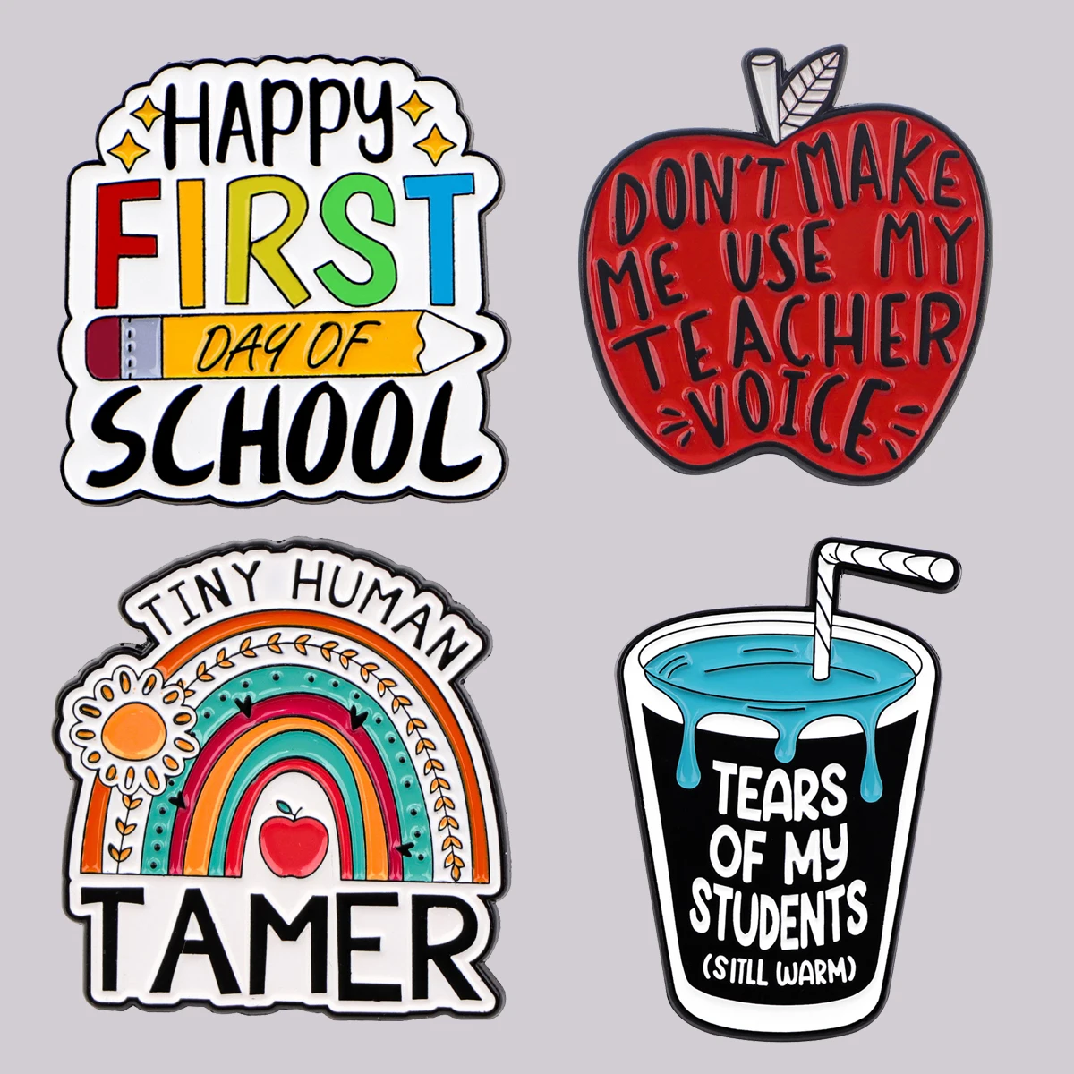 Broche esmaltado de lágrimas para estudiantes, alfileres de solapa, insignia en mochila, accesorios de ropa, joyería divertida, regalos para profesores y estudiantes