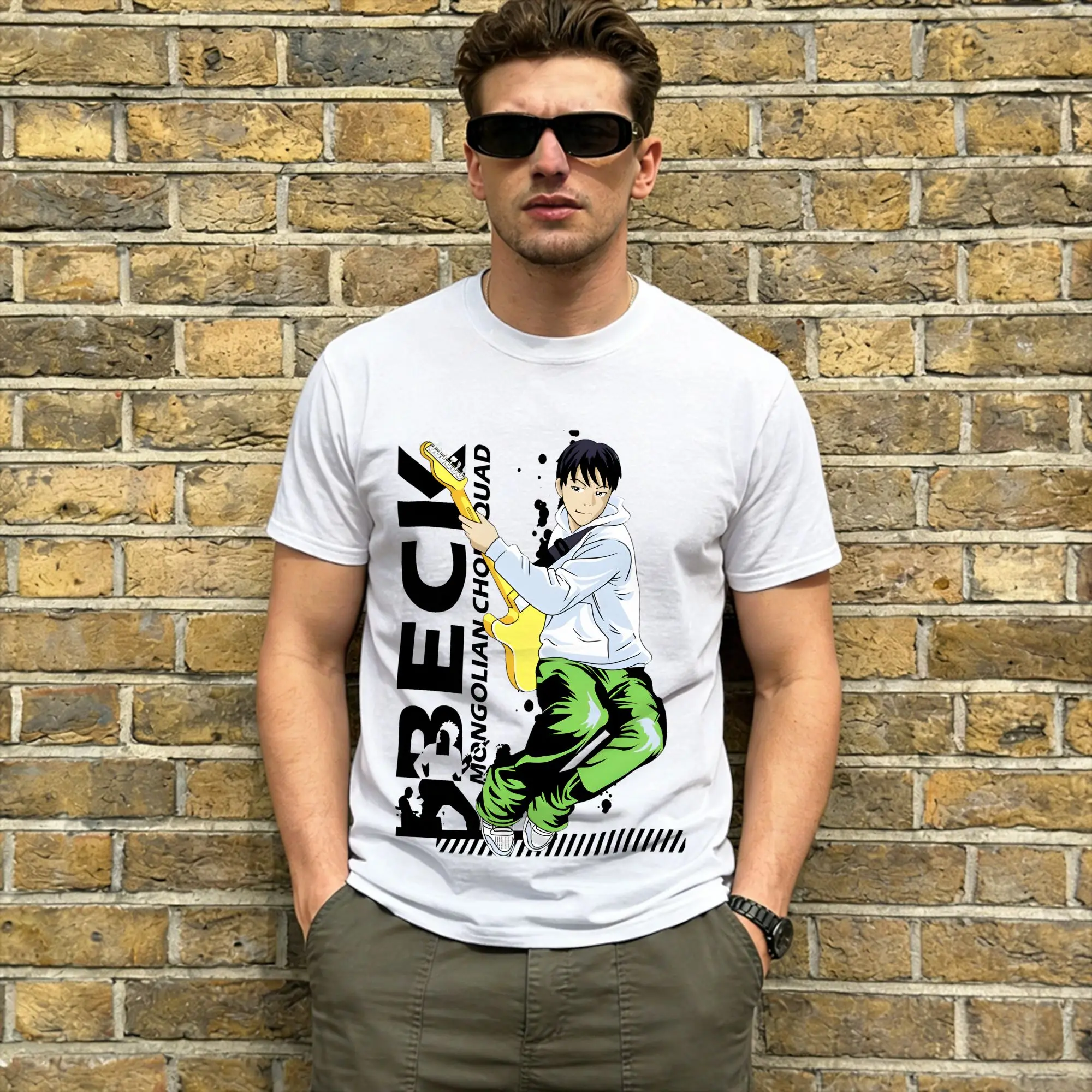 Men's T-Shirt Anime Beck Mongolian Chop Squad Awesome 100% Cotton Tee Shirt Short Sleeve  T Shirts Round Neck Clothing Summer