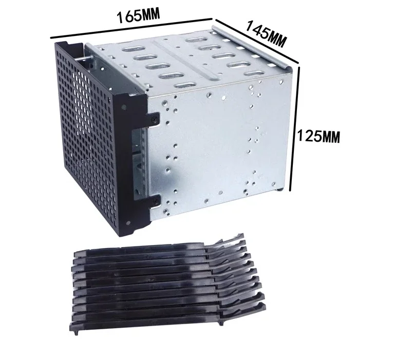 

Новая небольшая внешняя полка для нескольких жестких дисков 3,5 дюйма 16, клетка для жесткого диска, можно штабелировать, подвесная машина для шкафа для жесткого диска