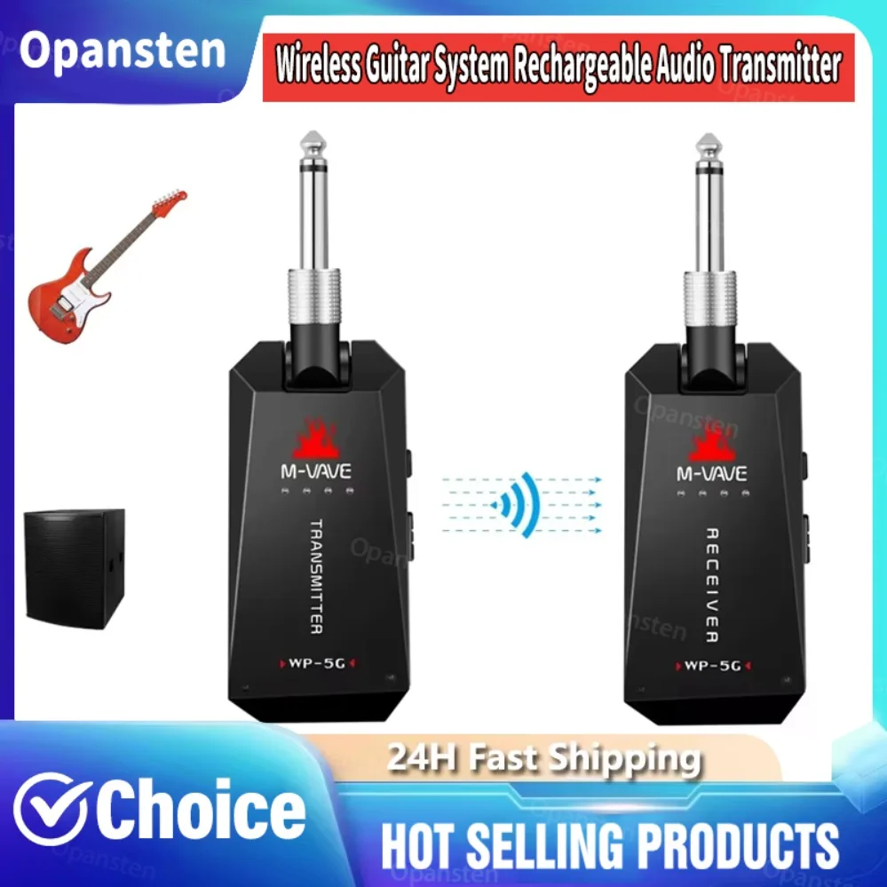 M-VAVE WP-5G 5,8 G Drahtloses Gitarrensystem Wiederaufladbarer Audiosender Empfänger