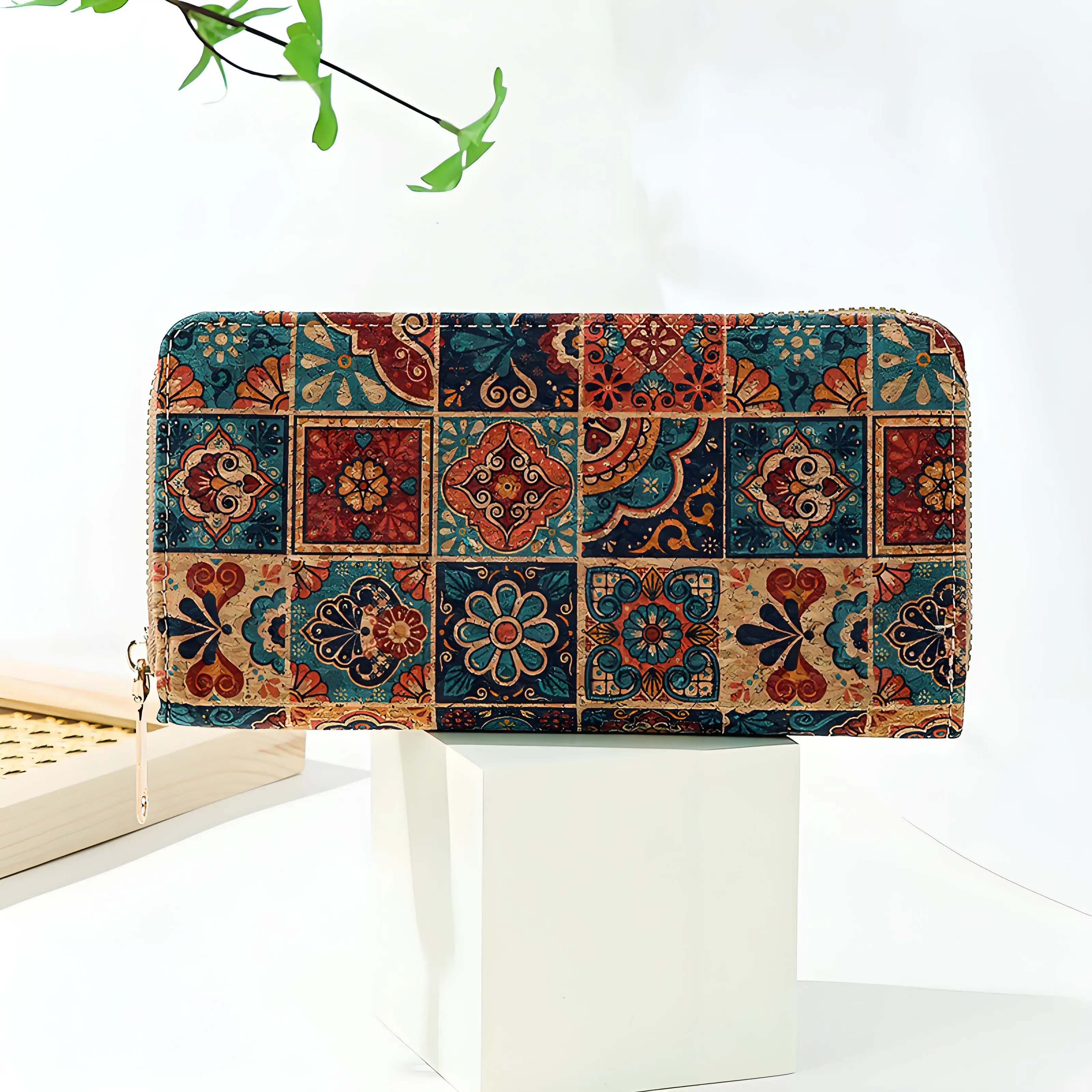

Boho Wallet Zip Around Wallet Holds Cell Phone Bills Coins Credit Cards ID Cards, Literary Vintage Womens Bifold Wallet