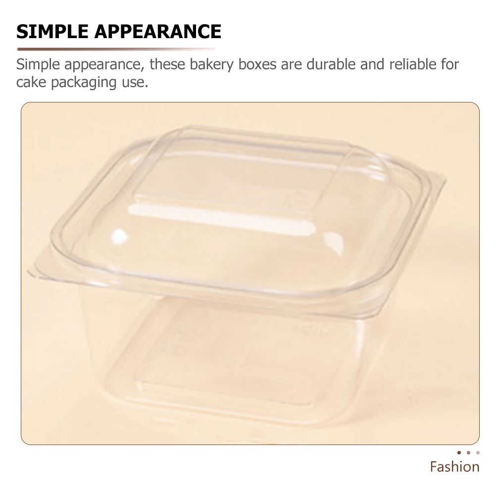 

10 Pcs Cupcake Holders Individual Transparent Dessert Box Gift Boxes Bulk Portable