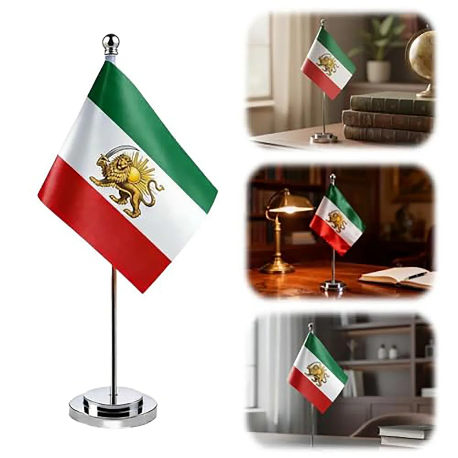 Christmas Ornament Decorations Old Table Flag Polyester Former Desk Iranian Flags Iranian Mini Abstract Decorative Objects