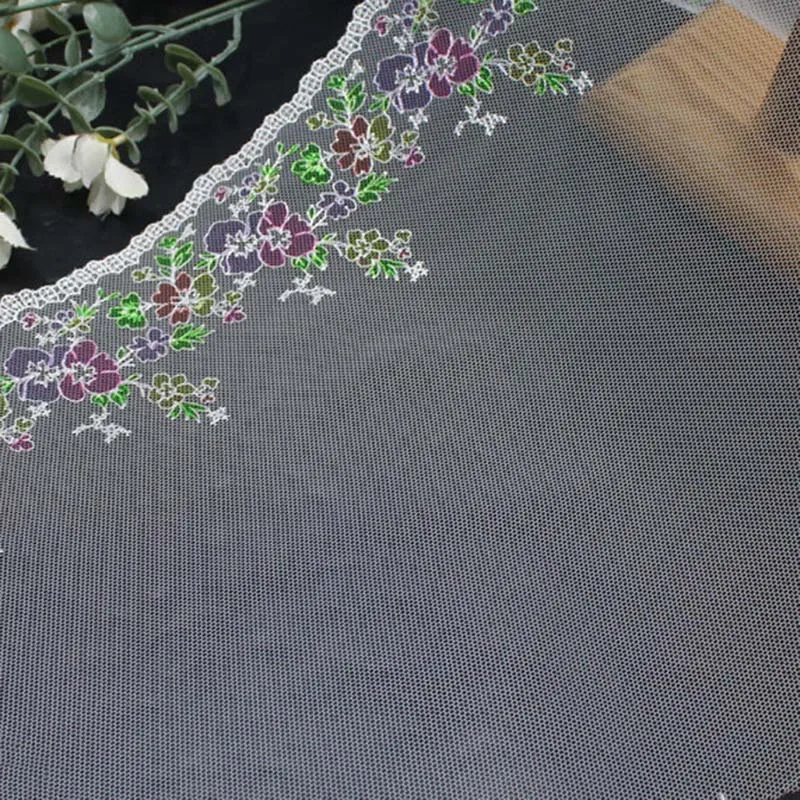 

34Yards Embroidery Tulle Lace Trim DIY Dress Sewing Fabrics Floral Soft Embroidered Mesh Lace for Lingerie Accessories