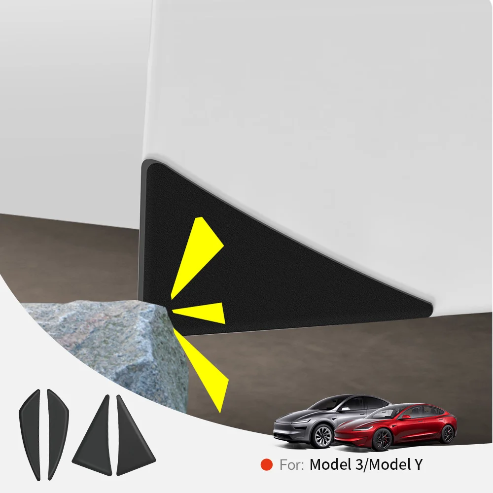 

4PCS YZ For Tesla Model Y Juniper 3 Highland Car Door Corner Protective Sticker Anti-Collision PVC Strip Auto Accessories 2025