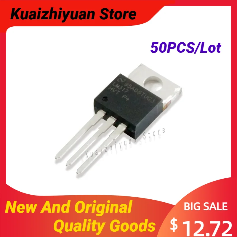 50PCS/Lot New And Original LM317HVT/NOPB LM317T-DG 1.5-A, 60-V, Adjustable Linear Voltage Regulator TO220-3 Quality Goods