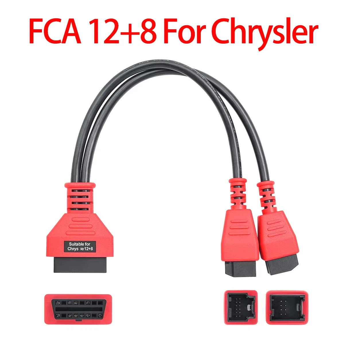 FCA Programming Cable 12+8 for Chrysler Security Gateway Module OBD2 Scanner Universal Adapter Cable for Autel Launch