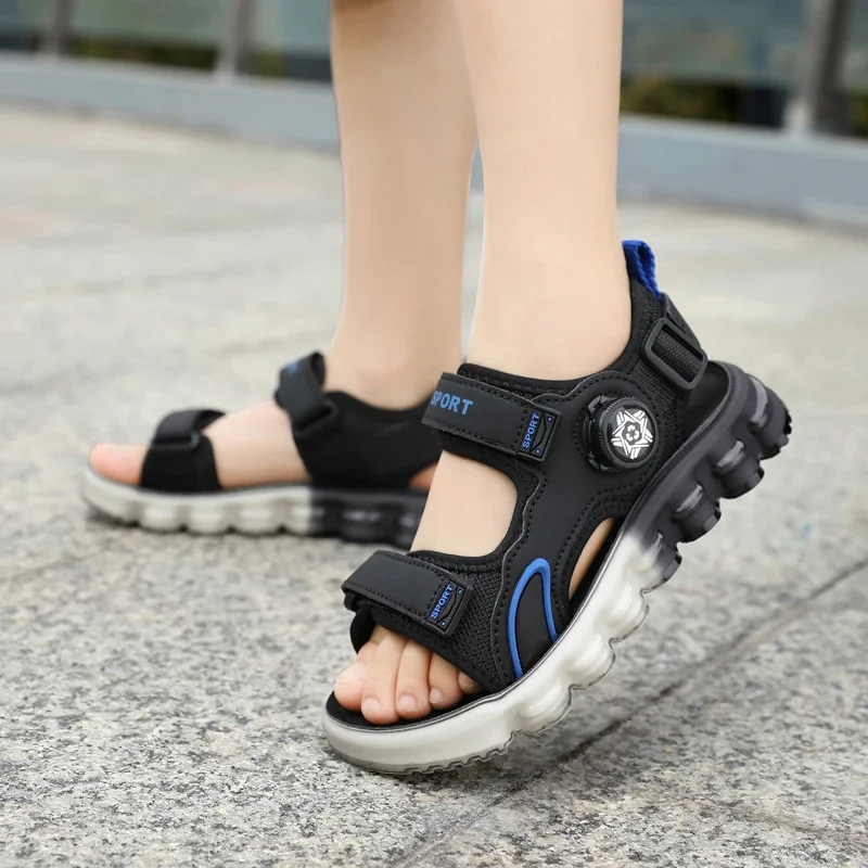 Teen Boys Outdoor Fashion Beach Sandals Summer Breathable Air Cushion Children Sports Casual Sneakers