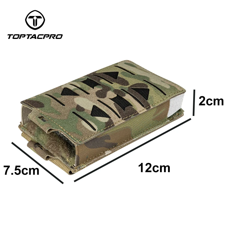 TOPTACPRO Tactical Mag Pouch MOLLE Single Mag Carrier Laser Cut 5,56 mm 8514