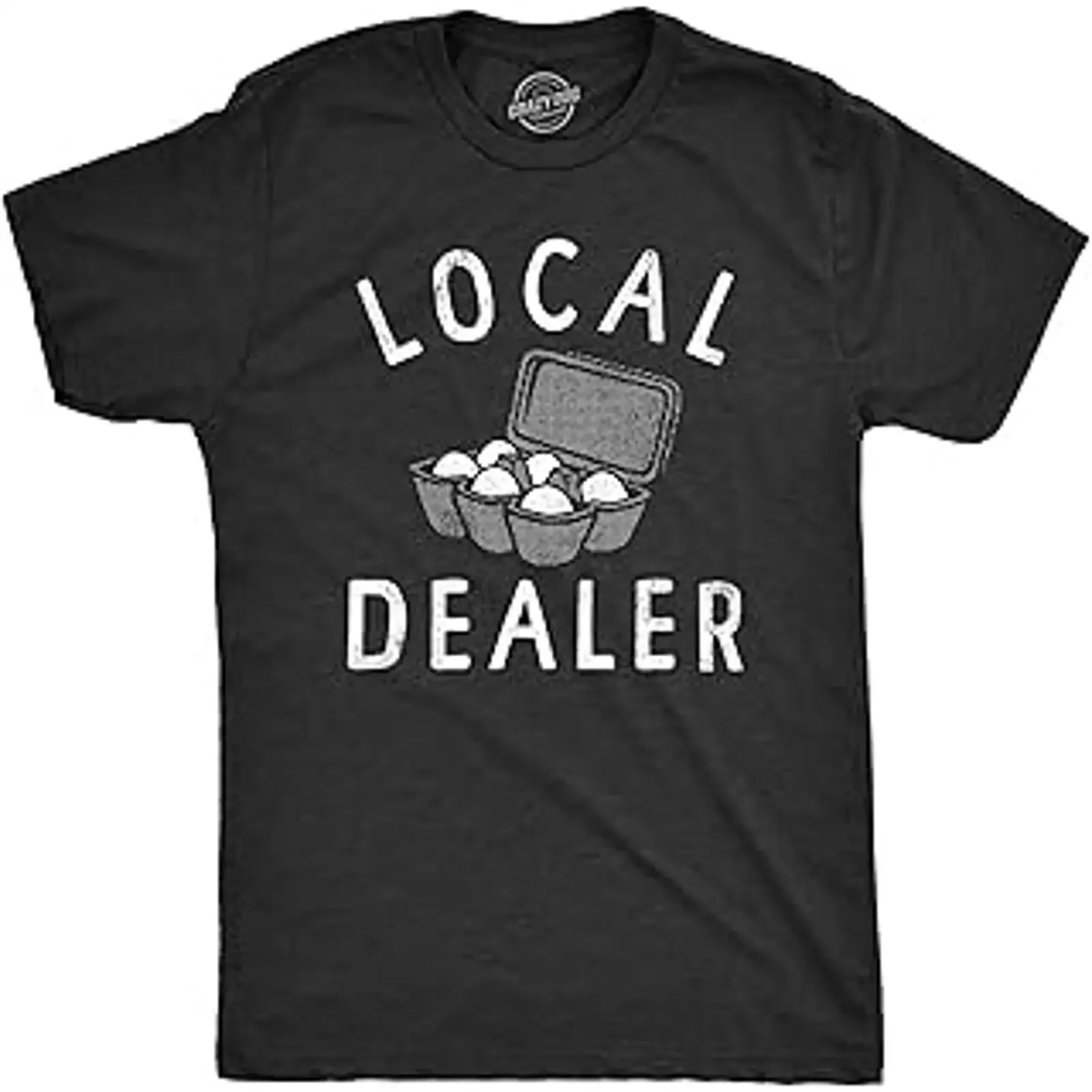 Mens Local Egg Dealer T Shirt Funny Easter Sunday Eggs Joke for Guys vintage Washed designer clothes Versatile homme Unisex