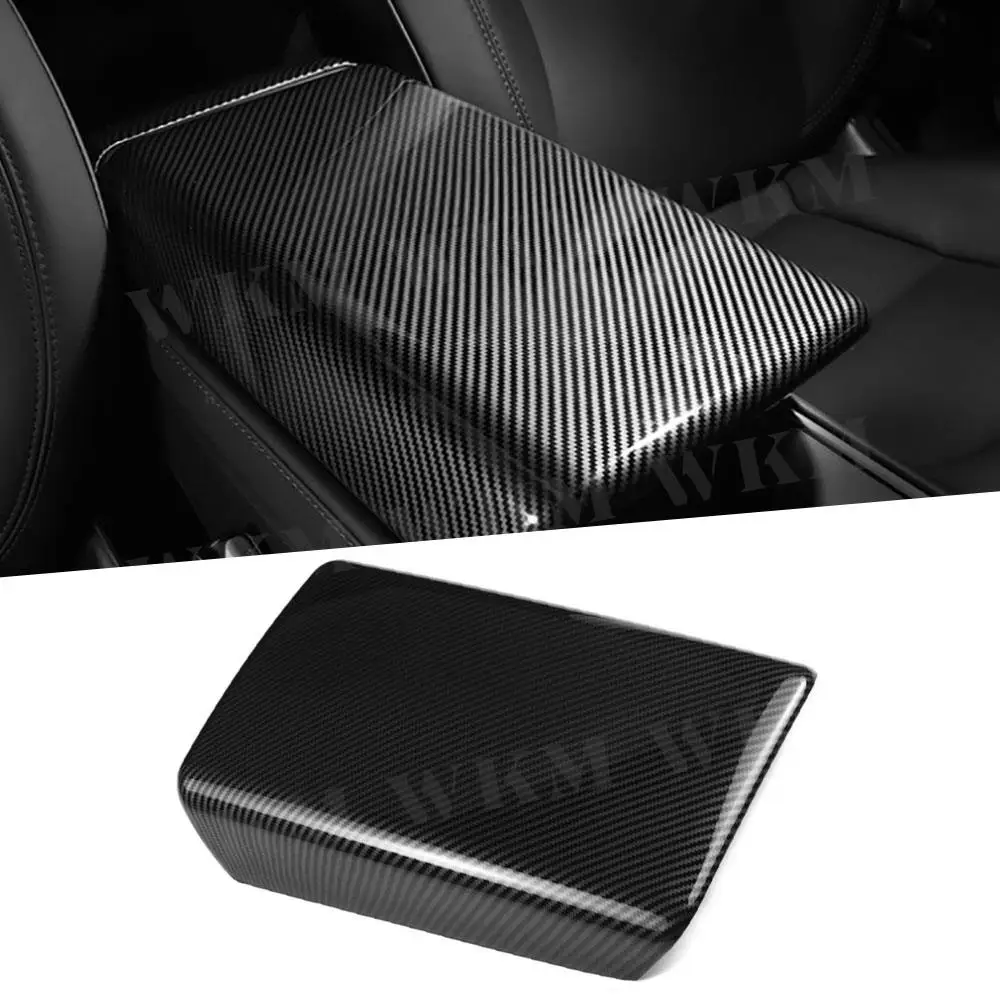 

Carbon Fiber ABS Interior Trim Console Armrest Box Moulding Cover for Tesla model 3 Y 2018-2022 Car Styling