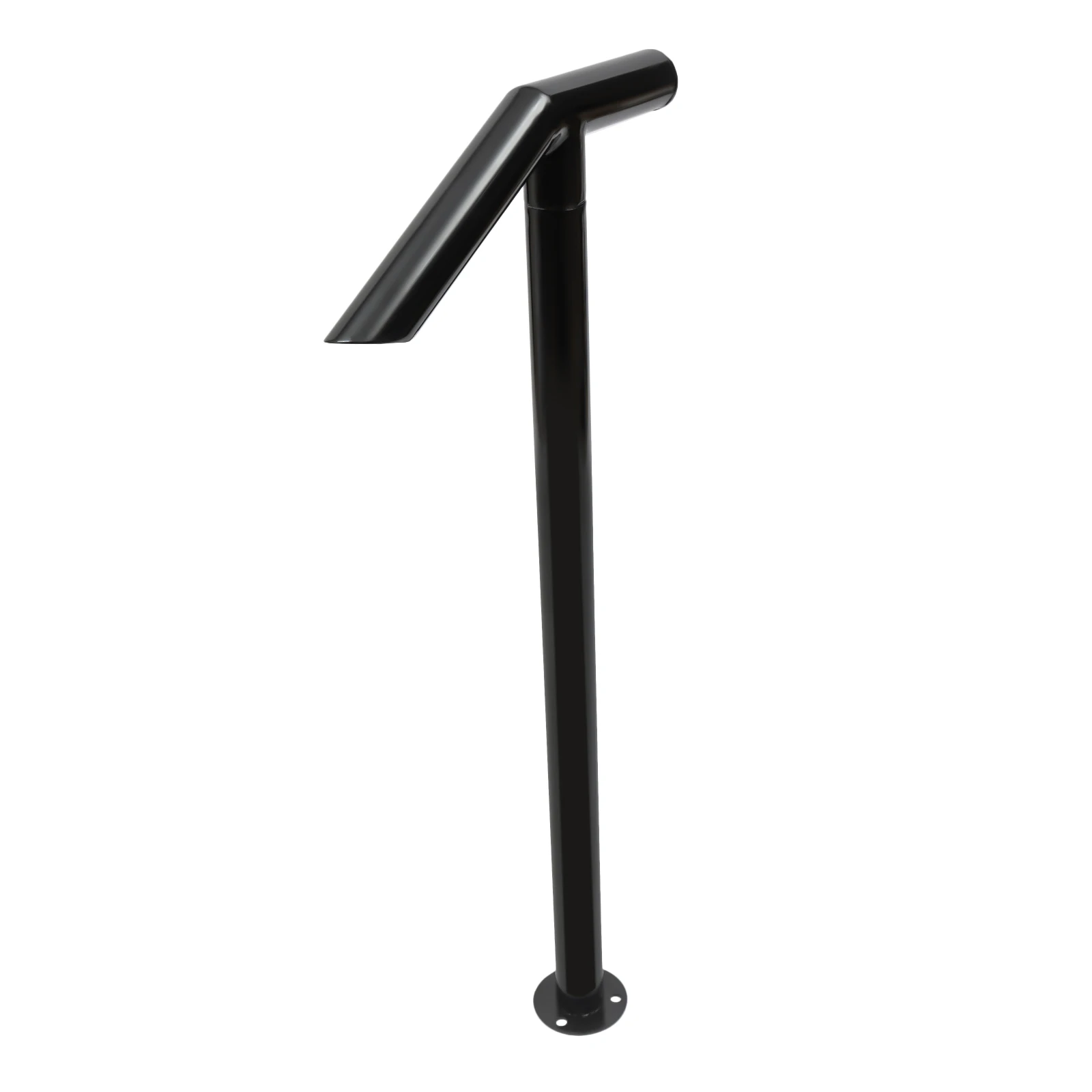 2-Step Handrail Single Post Handrail, 220 LBS Capacity Baking Varnish Iron Stairs Stylish Handrails for Outdoor Steps