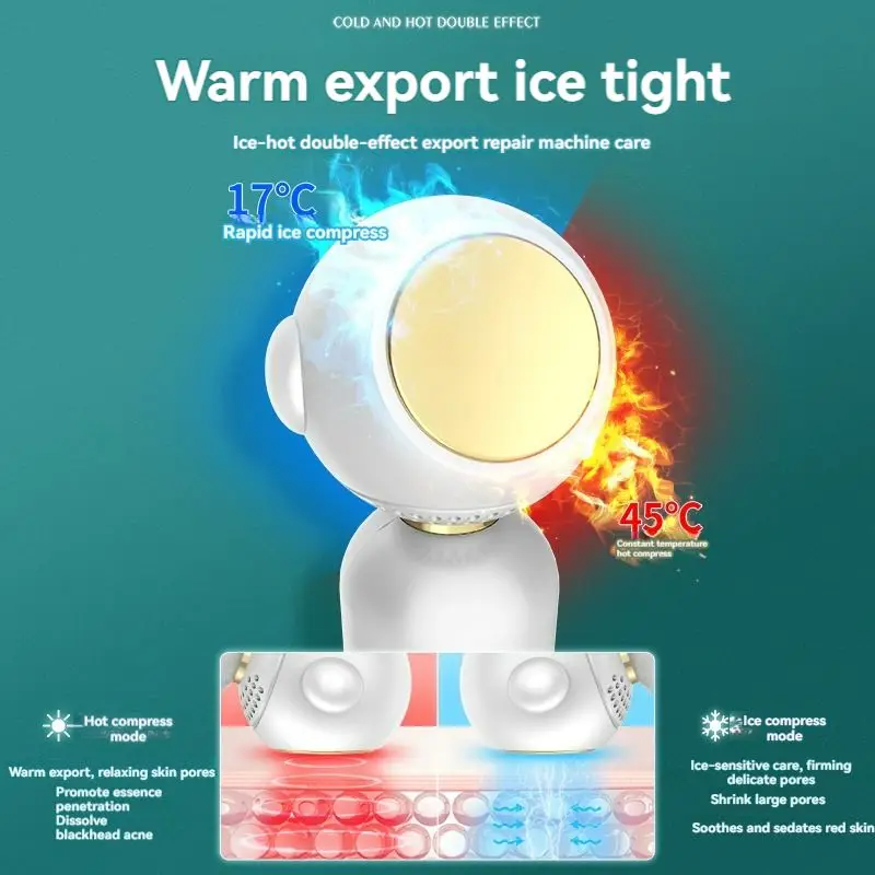 แบบพกพา Blackhead Remover สูญญากาศ Pore สิวทําความสะอาดจมูกประคบร้อนและเย็น Face Skin Care อุปกรณ์ Home Beauty Instrument