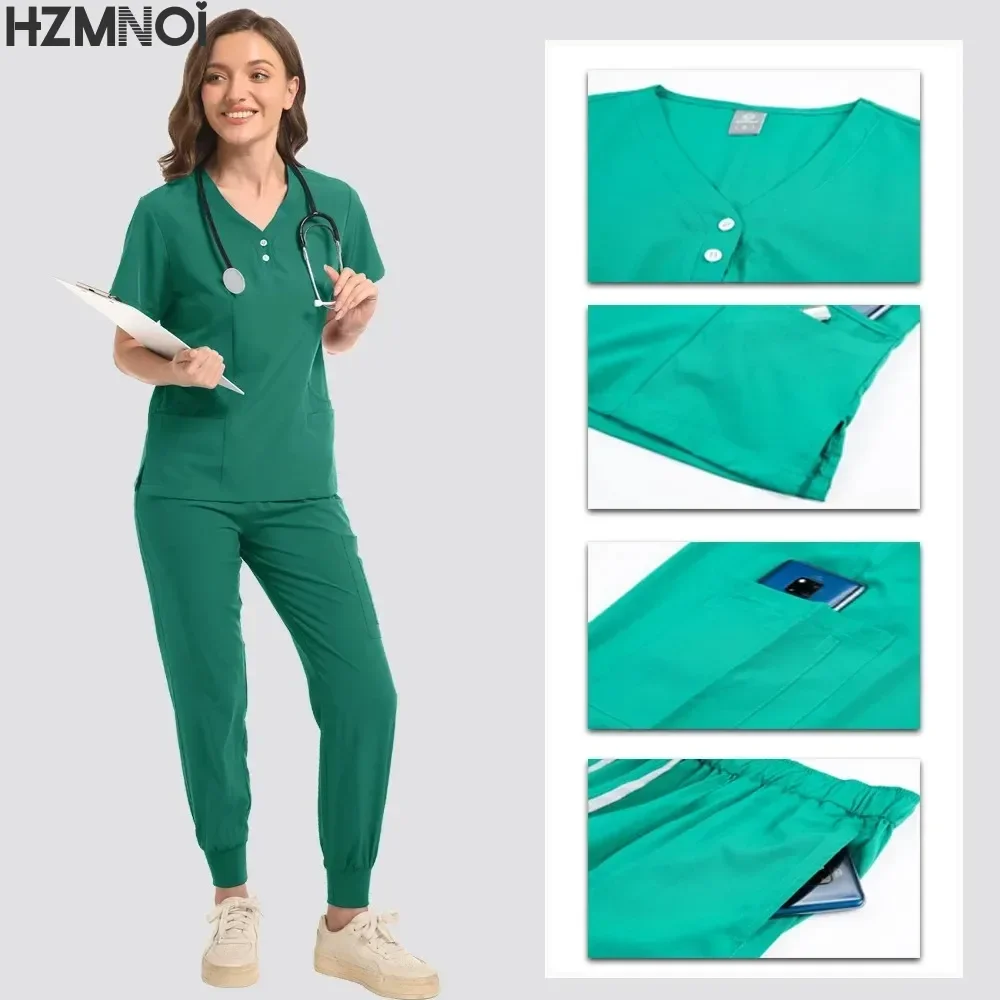 Gran oferta de ropa de trabajo clínico, uniforme de Hospital Unisex, venta al por mayor, pantalones superiores de enfermería, conjunto médico, uniformes quirúrgicos para mujer y hombre