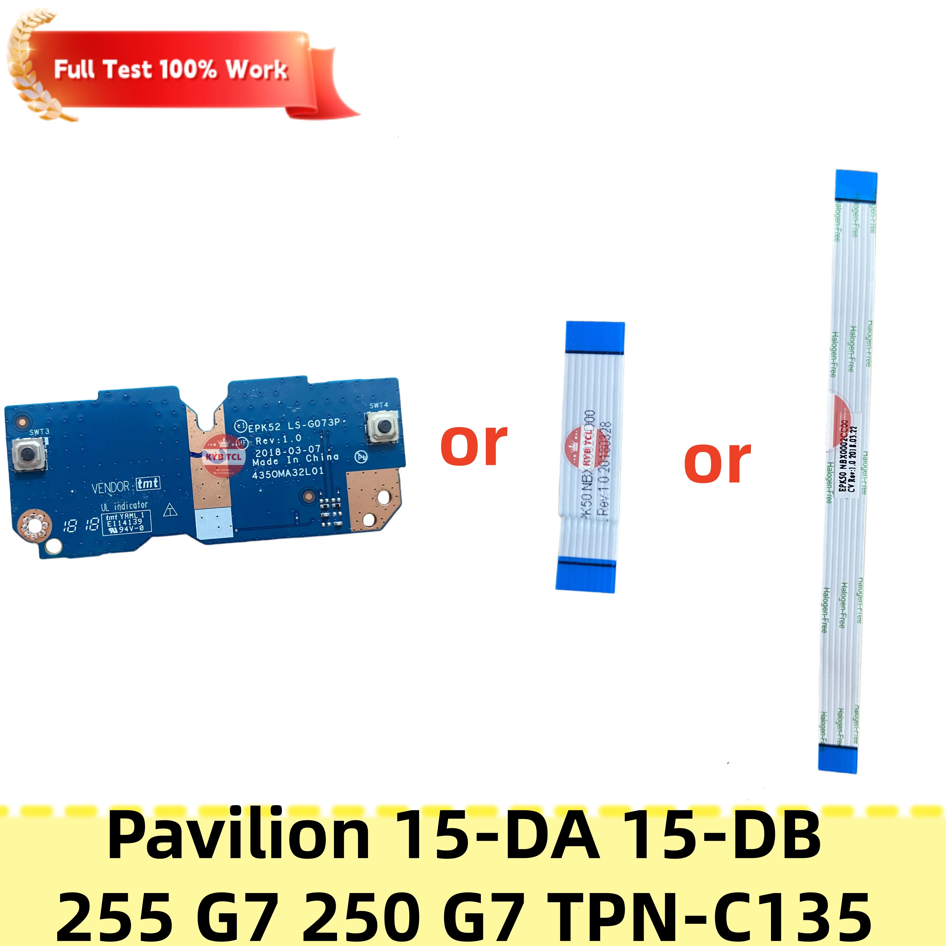 LS-G073P NBX0002CD00 NBX0002CC00 для ноутбуков HP Pavilion 15-DA 15-DB 255 G7 250 G7 TPN-C135: плата кнопок мыши или кабель
