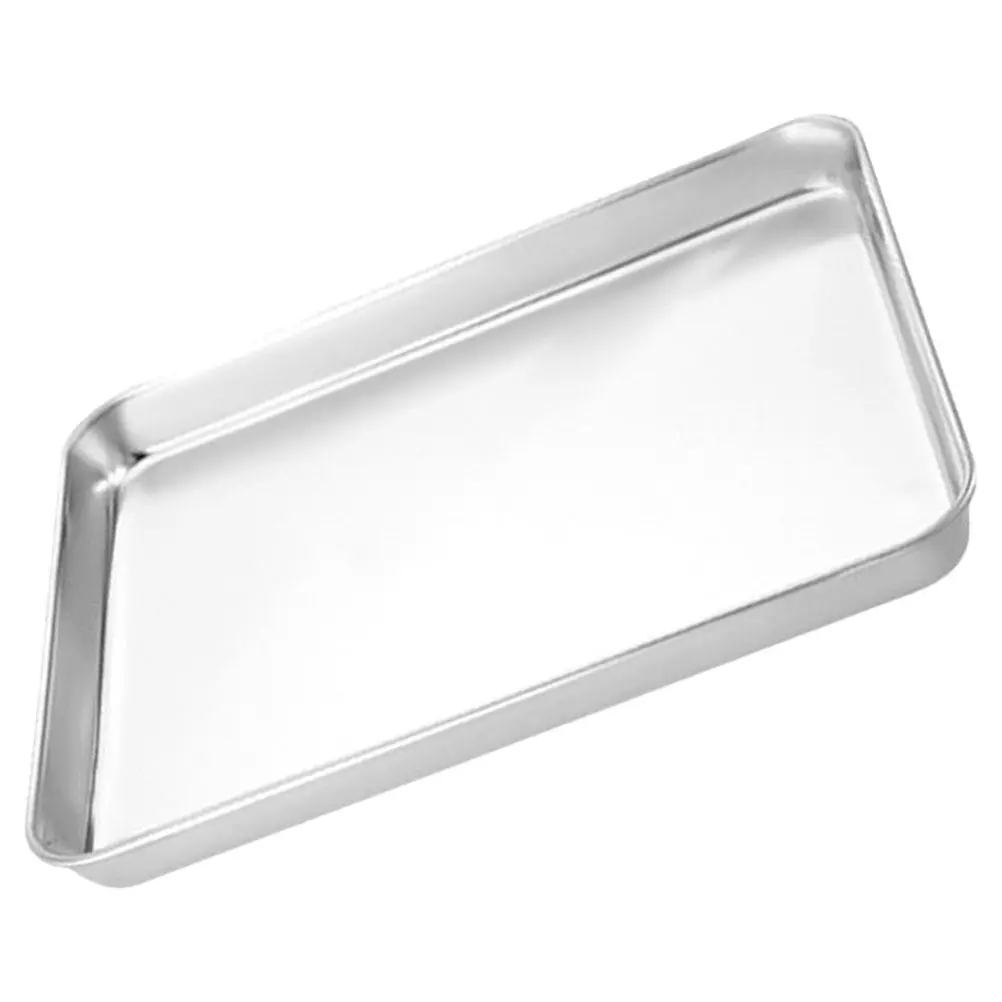 

Stainless Steel Baking Pan Rectangle Sheet Pan for Pizza Bread Cookies Cakes Toast Pancakes Fast Heat Conduction Dishwasher Safe