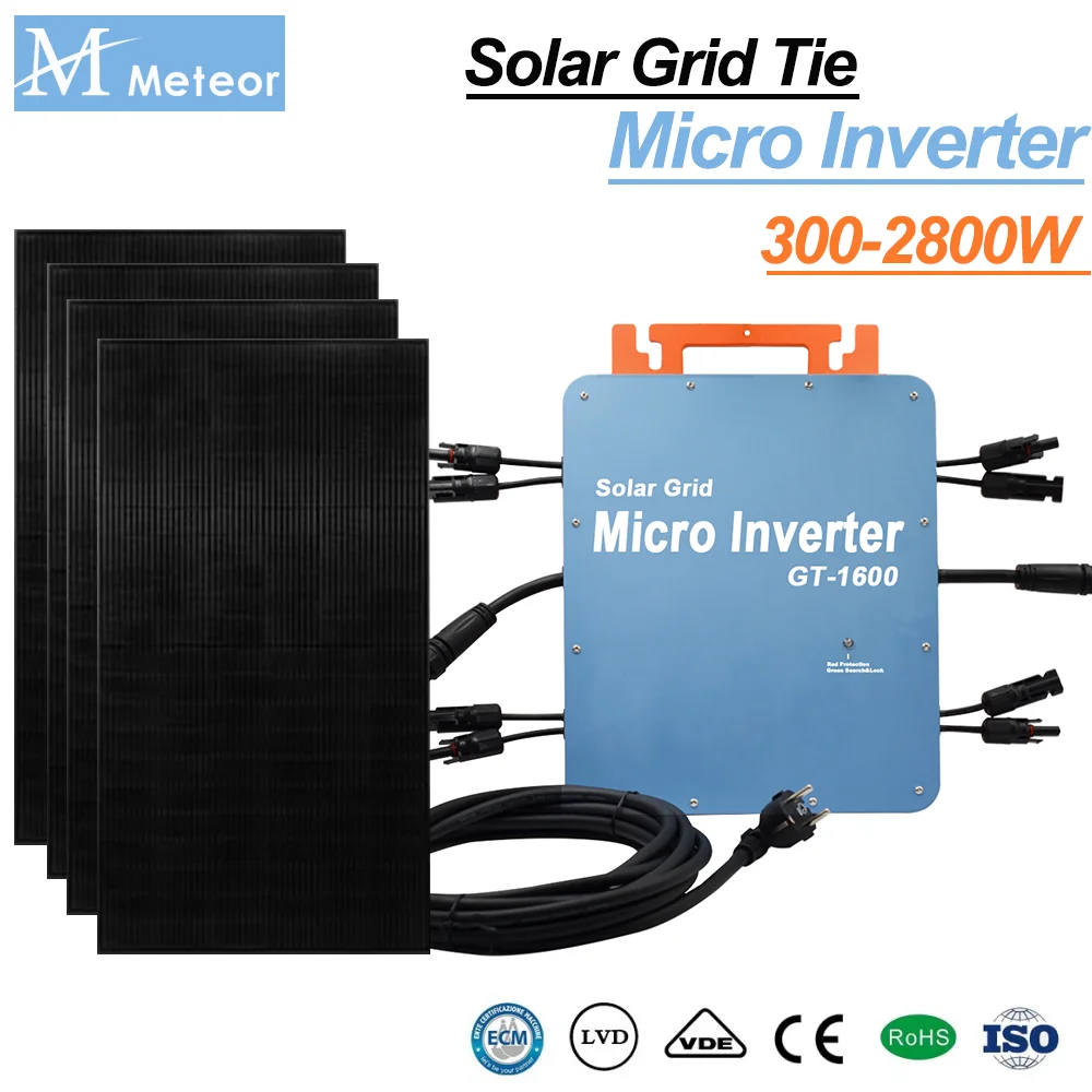 Imagem -06 - Inversor Inteligente Micro Painel Solar Entrada pv 18v60vdc para 120v 230vac Interruptor Automático com Sistema de Monitoramento de Aplicativos 800w 2000w 2400w 2800w