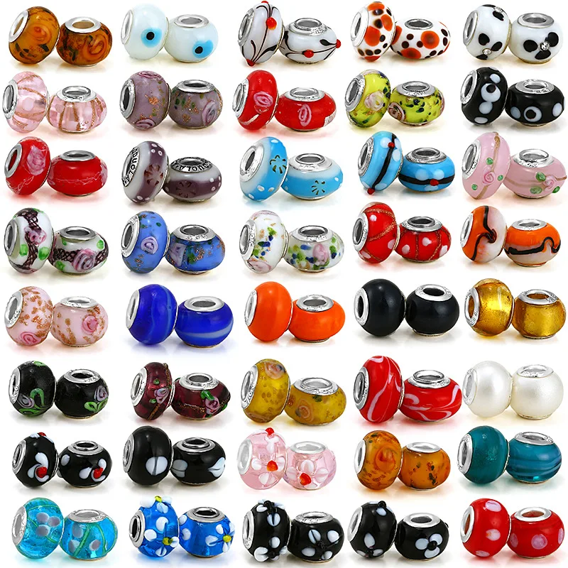 

Euro-American Popular Fashion Handmade Bead Material DIY Bracelet With Large Hole Uniqe Disign Beads Jewelry Accessories