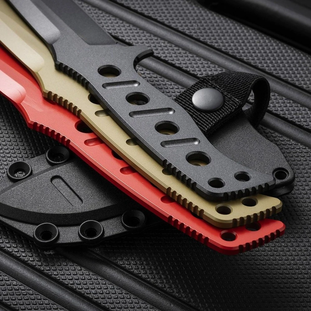 2025 سكاكين ثابتة محمولة جديدة 9Cr18Mov شفرة أدوات المائدة المطبخ المفيدة مع غمد K للطبخ في الهواء الطلق الصيد أداة تخييم