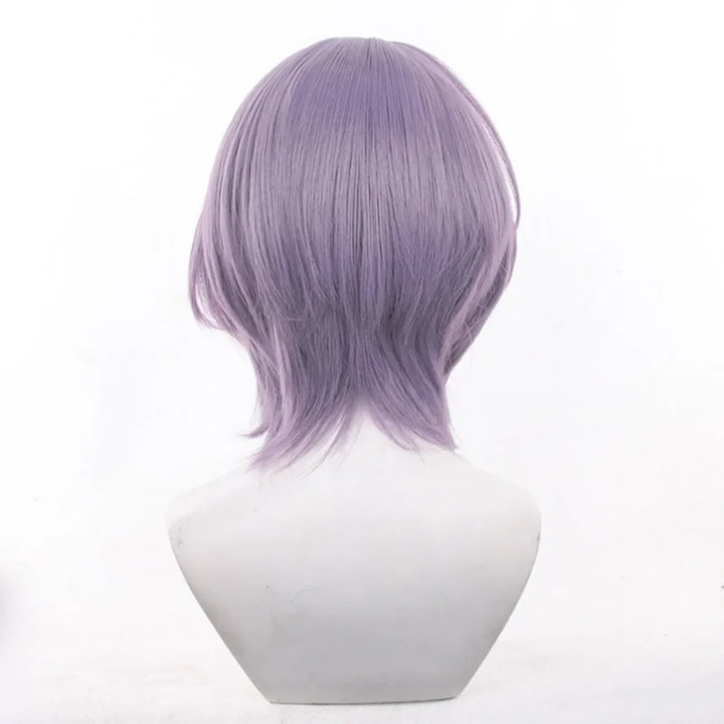 Ave Mujica Amoris Cosplay Wig Nyamu Yūtenji Muted-purple Bob Haircut For Women Girls Role Play Halloween Party Hair + Wig Cap