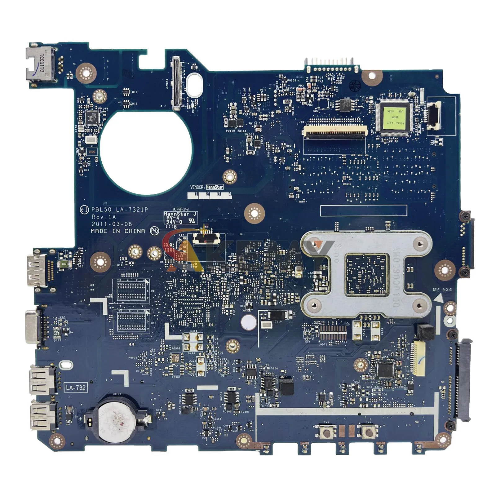 LA-7321P Laptop Motherboard For ASUS K43U X43B K43B K43U X43U Notebook Mainboard With CPU 100% tests OK fast shipping stk