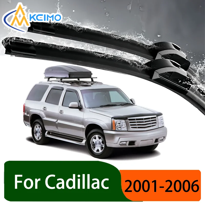 

Silent Black Front Wiper Blades Set for Cadillac Escalade 2001–2006 2002 Auto Windscreen Windshield Window Wiper Accessories