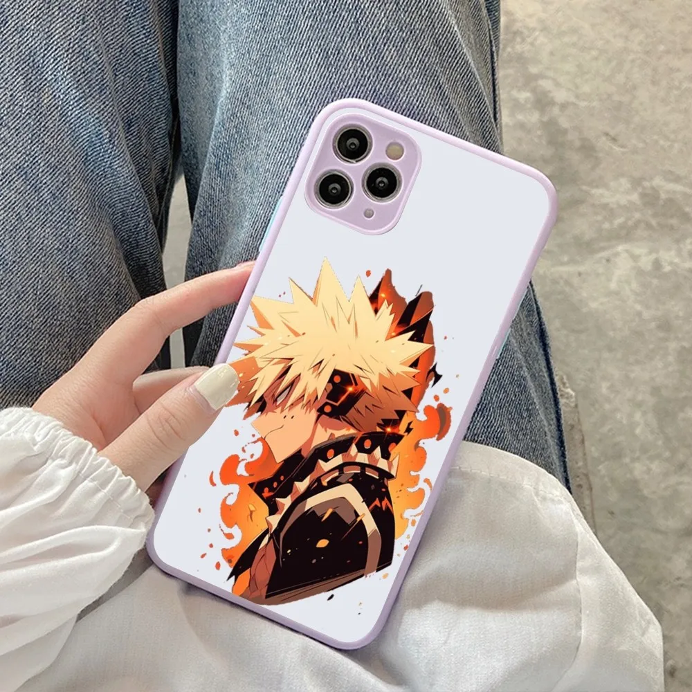 My Hero Academy Phone Case for iPhone 14 11 12 13 Mini Pro Max 8 7 Plus X XR XS MAX Translucent Matte Cover