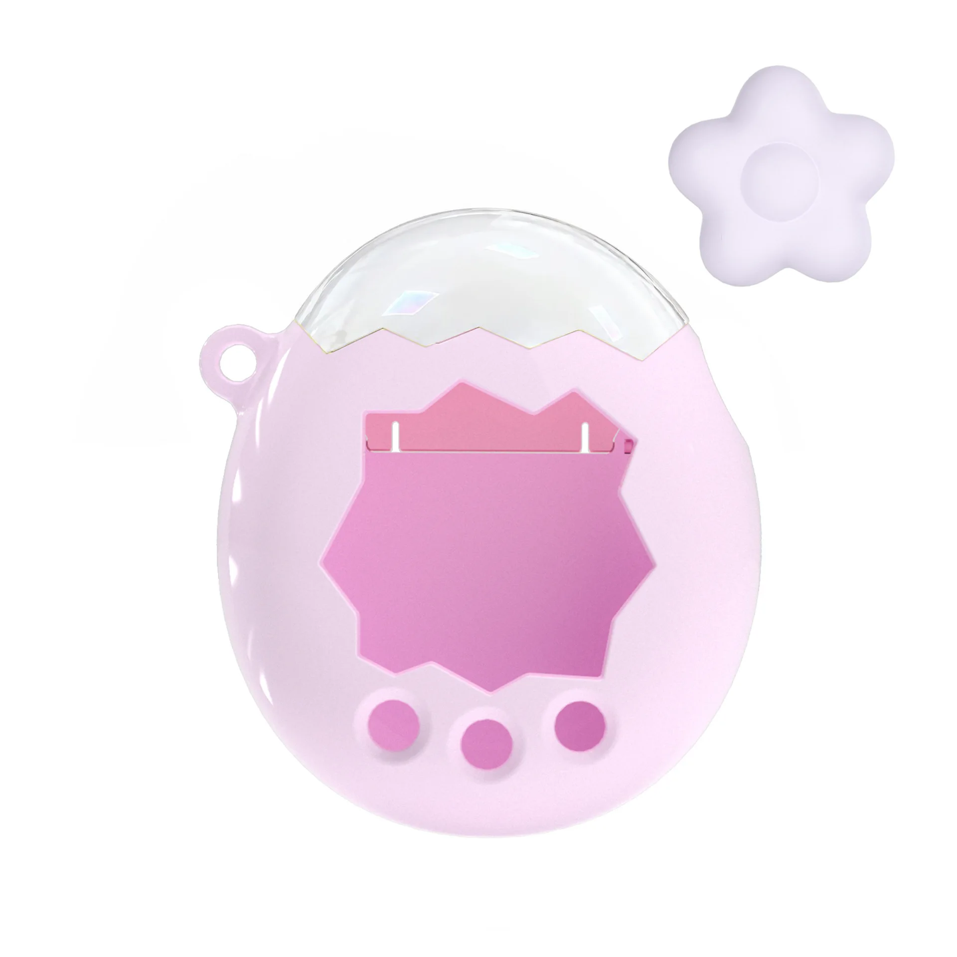PC Case for Tamagotchi Paradise Glossy Electroplated Scratch Resistant Open Lid Design Full Body Hard Shell Washable