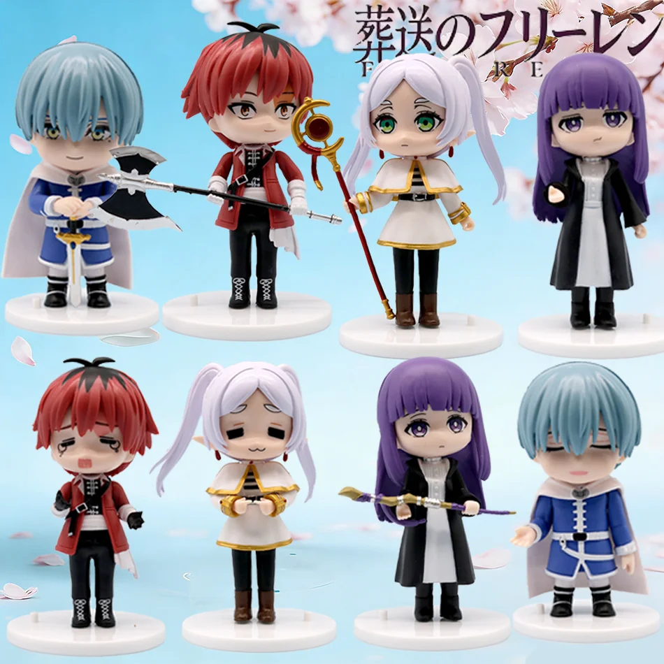 Figura Frieren: Frieren no Funeral - Bonecos de Ação Super Kawaii em PVC, Modelos Fofos para Coleção