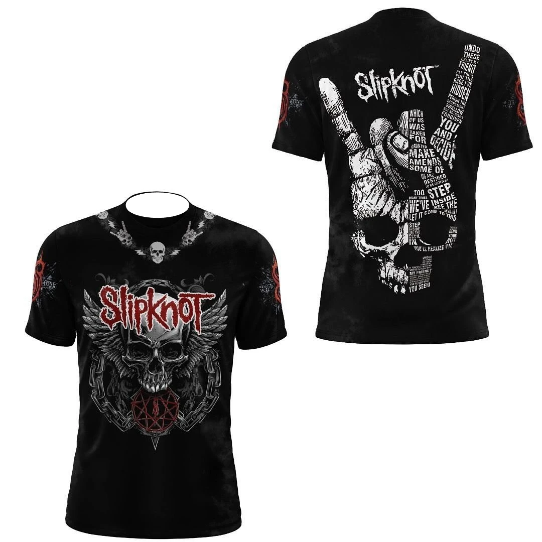 

Summer 3D-printed Band Pattern Quick-drying Soft Fabric Rock Music Men's and Women's Matching Short-sleeved T-shirt